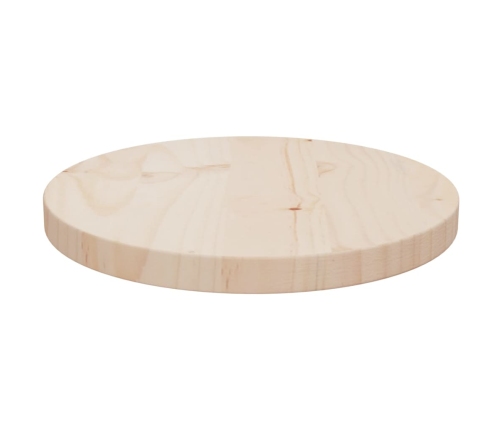 Superficie de mesa madera maciza de pino Ø30x2,5 cm