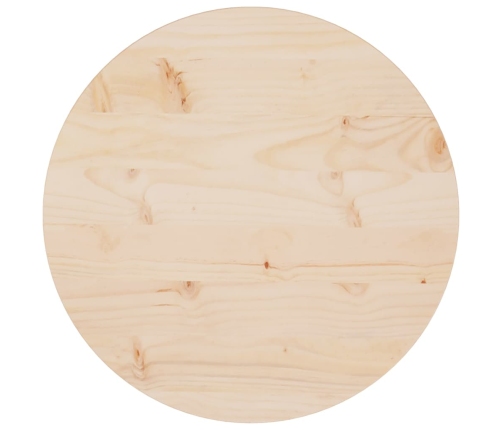 Superficie de mesa madera maciza de pino Ø50x2,5 cm