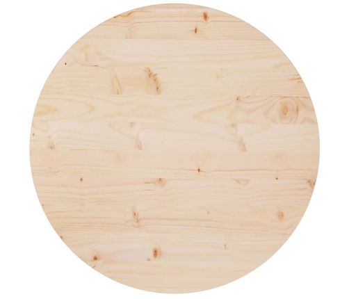 Superficie de mesa madera maciza de pino Ø70x2,5 cm