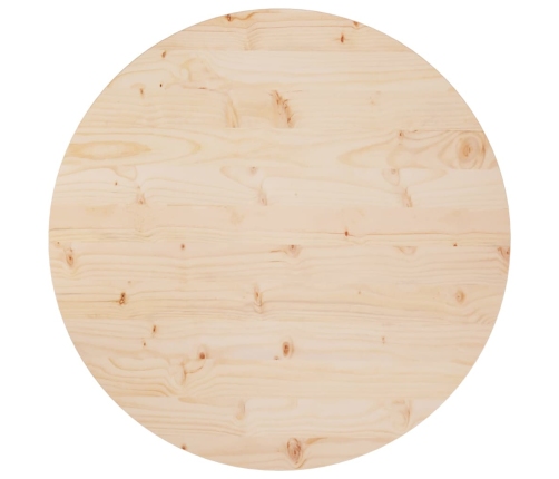 Superficie de mesa madera maciza de pino Ø80x2,5 cm