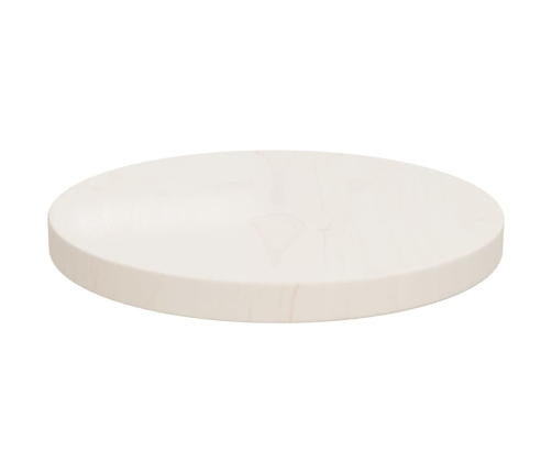 Superficie de mesa madera maciza de pino blanco Ø30x2,5 cm