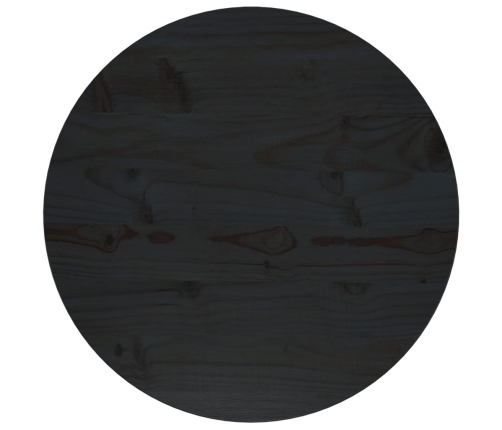 Superficie de mesa madera maciza de pino negro Ø50x2,5 cm