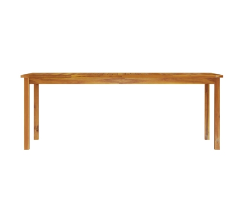 Mesa de jardín de madera maciza de acacia 200x100x74 cm