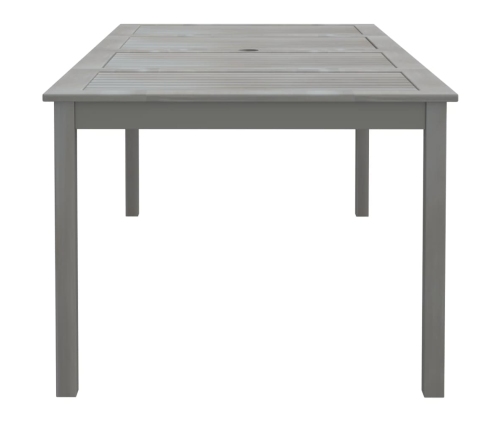 Mesa de jardín madera maciza de acacia gris 200x100x75 cm