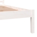 Estructura de cama individual sin colchón blanco 75x190 cm