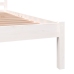 Estructura de cama individual sin colchón blanco 90x190 cm