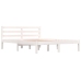 Estructura de cama doble sin colchón blanco 135x190 cm