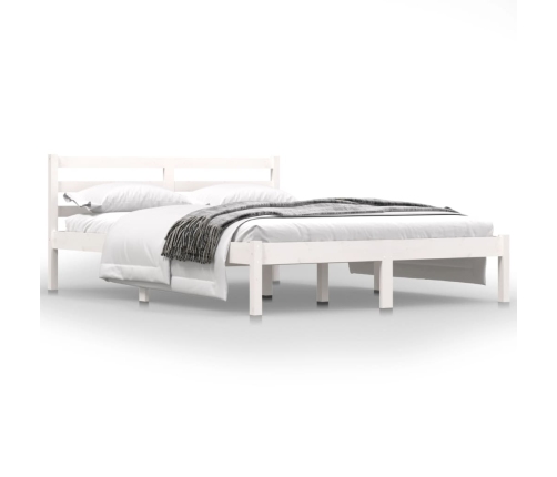 Estructura de cama doble sin colchón blanco 135x190 cm