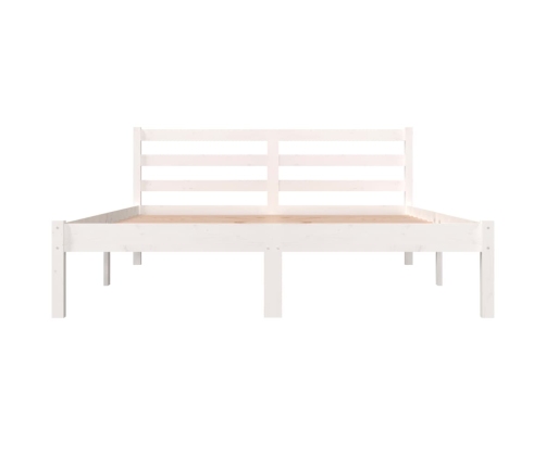Estructura de cama doble sin colchón blanco 135x190 cm