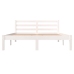 Estructura de cama doble sin colchón blanco 135x190 cm