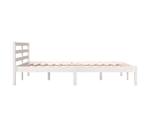 Estructura de cama doble sin colchón blanco 135x190 cm