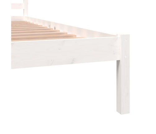Estructura de cama doble sin colchón blanco 135x190 cm
