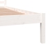 Estructura de cama doble sin colchón blanco 135x190 cm