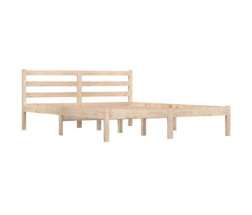 Estructura de cama sin colchón madera maciza pino 140x190 cm