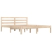 Estructura de cama sin colchón madera maciza pino 140x190 cm