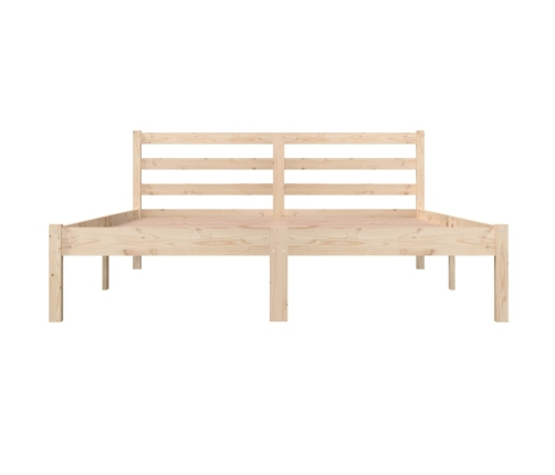 Estructura de cama sin colchón madera maciza pino 140x190 cm