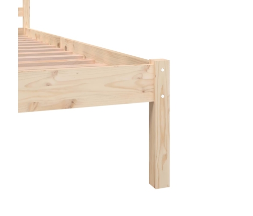 Estructura de cama sin colchón madera maciza pino 140x190 cm