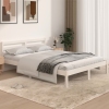 Estructura de cama sin colchón madera pino blanco 140x190 cm