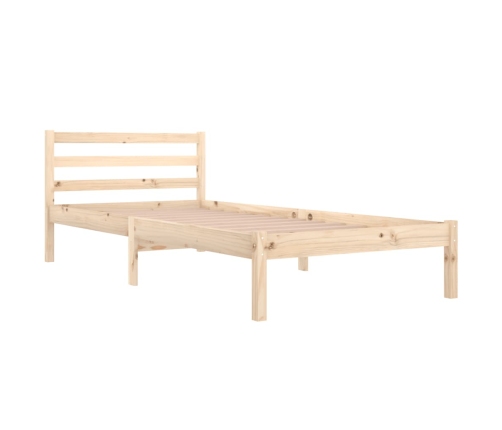 Estructura de cama sin colchón madera maciza de pino 90x200 cm