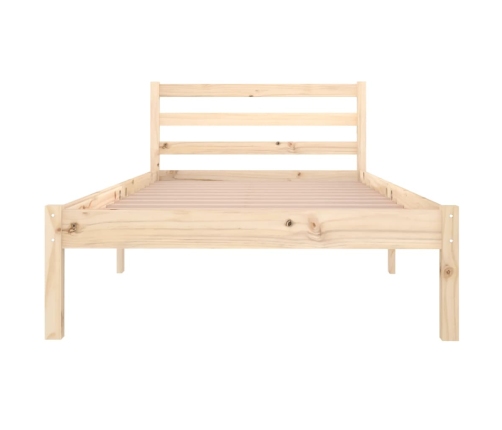 Estructura de cama sin colchón madera maciza de pino 90x200 cm