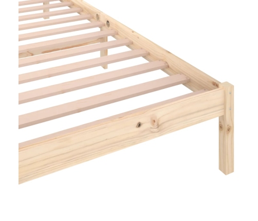 Estructura de cama sin colchón madera maciza de pino 90x200 cm