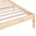 Estructura de cama sin colchón madera maciza de pino 90x200 cm