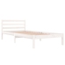 Estructura de cama de madera maciza de pino 90x200 cm blanco