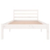 Estructura de cama de madera maciza de pino 90x200 cm blanco