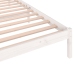 Estructura de cama de madera maciza de pino 90x200 cm blanco