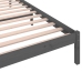 Estructura de cama de madera maciza de pino 90x200 cm gris