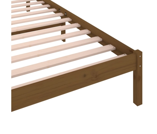 Estructura cama sin colchón madera pino marrón miel 90x200 cm