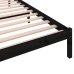 Estructura de cama sin colchón madera de pino negro 90x200 cm