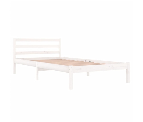 Estructura de cama sin colchón madera pino blanco 100x200 cm