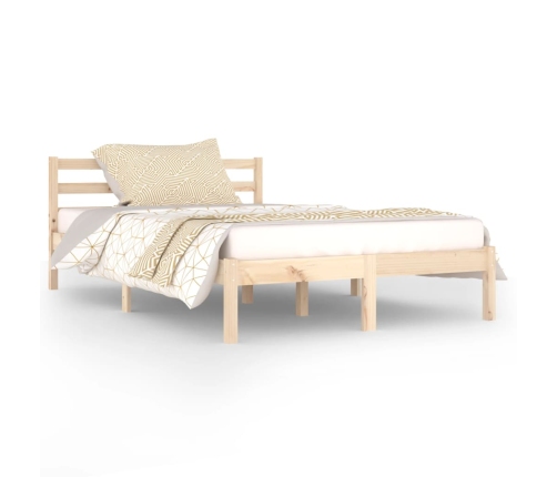 Estructura de cama sin colchón madera de pino maciza 120x200 cm