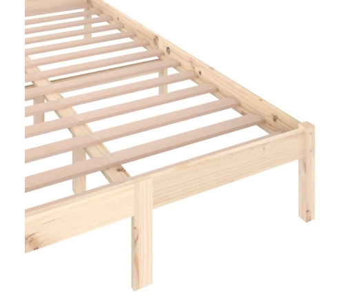 Estructura de cama sin colchón madera de pino maciza 120x200 cm