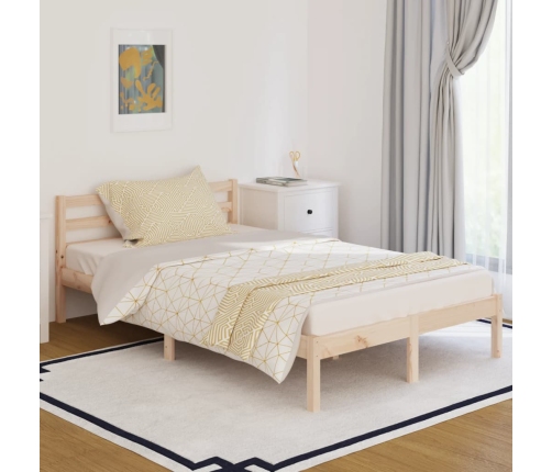 Estructura de cama sin colchón madera de pino maciza 120x200 cm