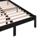 vidaXL Sofá cama madera maciza de pino negro 120x200 cm