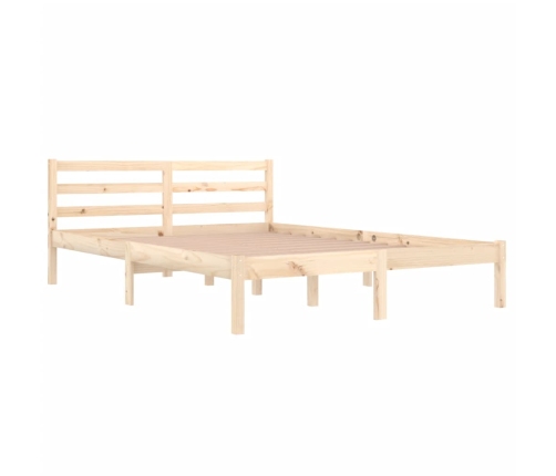 Estructura de cama sin colchón madera maciza de pino 140x200 cm