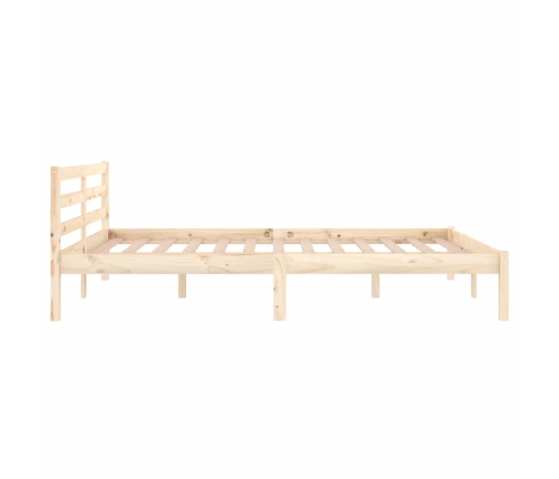 Estructura de cama sin colchón madera maciza de pino 140x200 cm