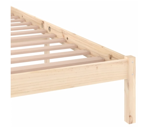 Estructura de cama sin colchón madera maciza de pino 140x200 cm