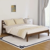 Estructura de cama madera maciza de pino marrón miel 140x200 cm