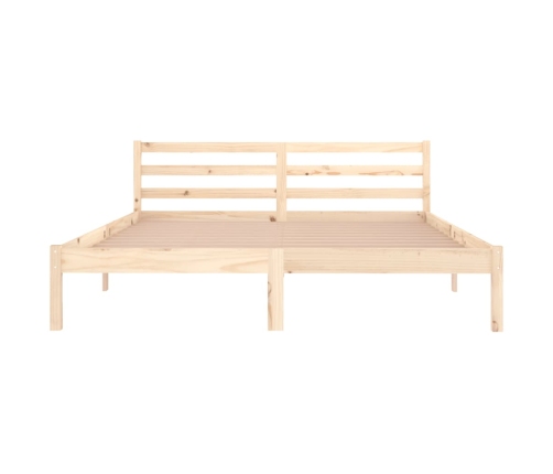 Estructura de cama sin colchón madera maciza de pino 160x200 cm