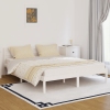 vidaXL Estructura de cama madera maciza de pino blanco 160x200 cm