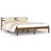 Estructura de cama madera maciza de pino marrón miel 160x200 cm