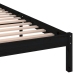 vidaXL Estructura de cama madera maciza de pino negro 160x200 cm