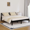 Estructura de cama madera maciza de pino negro 160x200 cm