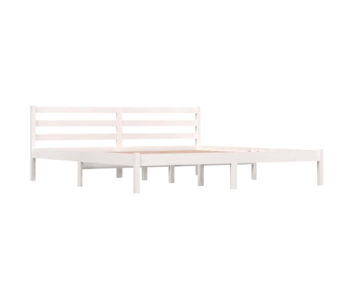 Estructura de cama doble sin colchón blanco 180x200 cm