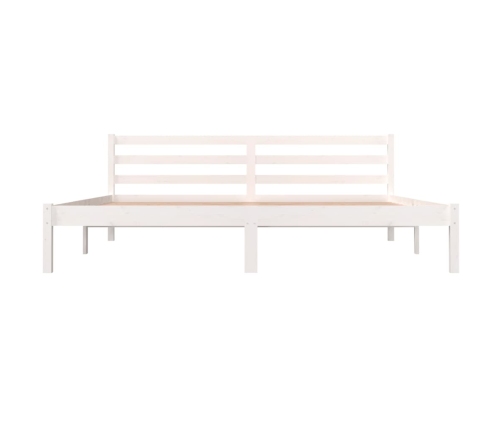 Estructura de cama doble sin colchón blanco 180x200 cm