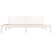 Estructura de cama doble sin colchón blanco 180x200 cm