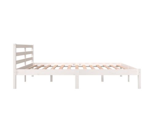 Estructura de cama doble sin colchón blanco 180x200 cm